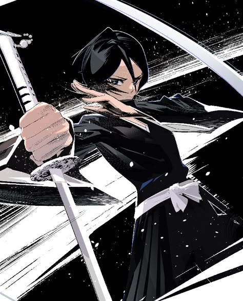 Bleach Drawing, Rukia Bleach, Bleach Rukia, Ichigo Y Rukia, Rukia Kuchiki, Kuchiki Rukia, Bleach Anime Ichigo, Bleach Fanart, Bleach Characters