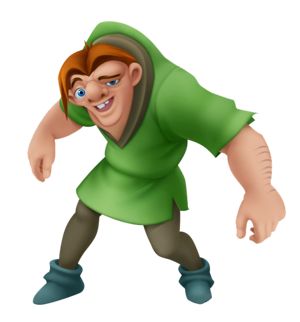 Quasimodo is the main protagonist of Disney's 1996 animated film The Hunchback of Notre Dame and its sequel. Quasimodo was born deformed, primarily known for his hunched back, of which the film takes its name from. In spite of his ghastly appearance, Quasimodo is naïve and kind-hearted, and knows little of the world outside his bell tower home; of which he was forbidden to leave from. Fix Rounded Shoulders, Posture Fix, Circus Characters, Character Types, Disney Character, Horror Music, Movie Genres, Western Movies, Kingdom Hearts