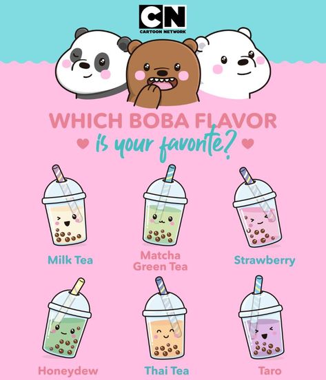 Jelly Bubble Tea, Pusheen Valentines, Cute We Bare Bears, Cool Wallpaper Iphone, Boba Flavors, Bear Aesthetic, Matcha Milk, Rainbow Jelly, Pusheen Cute