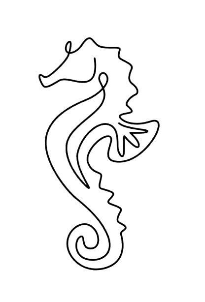 Tattoo Ideas Seahorse, Dainty Seahorse Tattoo, Sea Horse Tattoo Simple, Small Seahorse Tattoos For Women, Seahorse Line Art, Tiny Seahorse Tattoo, Simple Seahorse Tattoo, Seahorse Tattoo Tiny, Sea Horse Drawing Easy