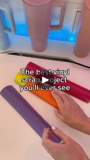 42K views · 406 reactions | ♻️✨ Don’t let your scrap vinyl go to waste! Here’s how to turn those leftovers into a super cute tumbler design. 🌟Quick, easy, and perfect for any vibe! 🌈Show off your scrap vinyl creations! 🎉#DesignBundles #ScrapVinylCrafts #UpcycleCrafts #DIYTumbler #CreativeReuse #CraftingIdeas #CraftingInspo #EcoCrafts | Design Bundles | Billie Eilish · BIRDS OF A FEATHER Cricut Vinyl Scrap Projects, Vinyl Scrap Projects, Cricut Removable Vinyl Projects, Cricket Craft Ideas, Cricut Home Decor Projects, Cricut Air 2 Projects, Adhesive Vinyl Projects, Vinyl Craft Projects, Cricket Crafts