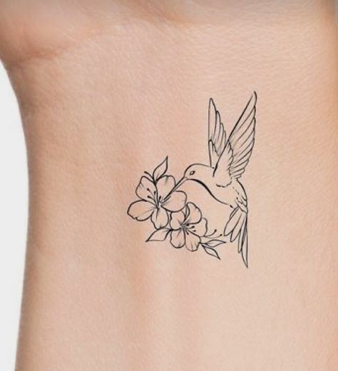 Humming Tattoo Bird With Flowers, Hummingbird Ankle Tattoo, 2 Hummingbirds Tattoo, Hummingbird Outline Tattoo, Hummingbird And Flower Tattoo, Hummingbird Tatoos, Headstone Art, Small Dainty Tattoo, Bird Ankle Tattoo