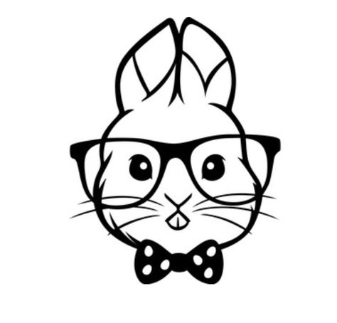 Nerdy bunny Image Svg, Silhouette Portrait, Bunny Designs, Silhouette Cameo Projects, Cameo Projects, Easter Svg, Silhouette Design Store, Silhouette Crafts, Cricut Creations