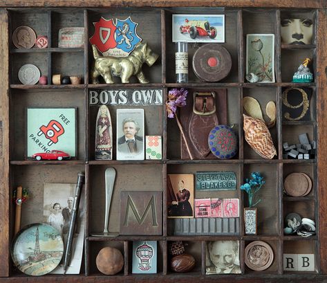 Antique letterpress printers tray type case drawer re purposed and up cycled as a display case for little collectables and treasures. This one has great patination and time worn character. Printers Tray, Display Case, Letterpress, Tray, Wall