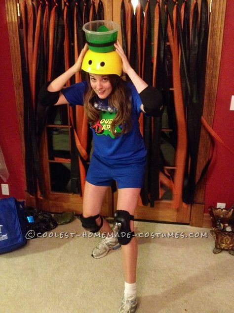 This double dare costume was so fun to wear. Anyone who has ever seen the show came up and complimented me because you just don't see it often. The costume Double Dare Birthday Party, Double Dare Costume, Double Dare Games, Eve Costume, Slime Birthday, Dare Games, Homecoming Parade, Slime Party, Double Dare