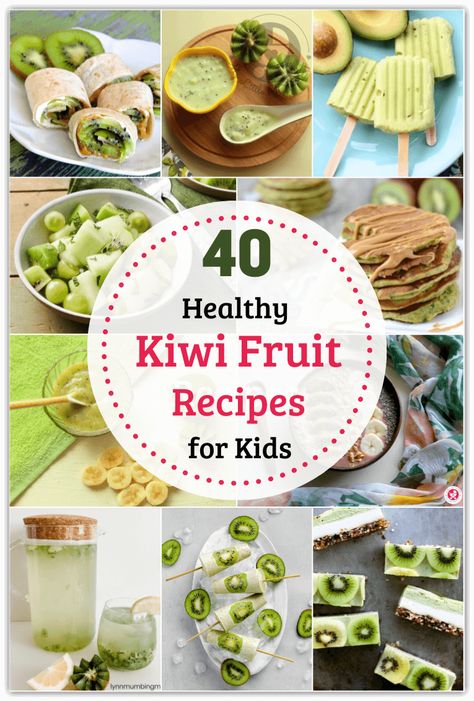 40 Healthy Kiwi Fruit Recipes for Babies and Kids Kiwi Fruit Recipes, Kiwi Snacks, Fruit Recipes For Kids, Apple Baby Food, Recipes For Babies, Kiwi Recipes, Kiwi Berries, Baby Food Chart, Yogurt Bark