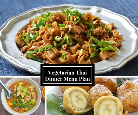 3 - Course Vegetarian Thai Dinner Menu Ideas (Special Weeknight Dinners) Course Meal Ideas, 3 Course Meal Ideas, Meal Ideas Vegetarian, Crockpot Dinner Ideas, Thai Dinner, 3 Course Meal, Dinner Menu Planning, Vegetarian Dinner Ideas, Vegetable Curry Recipes