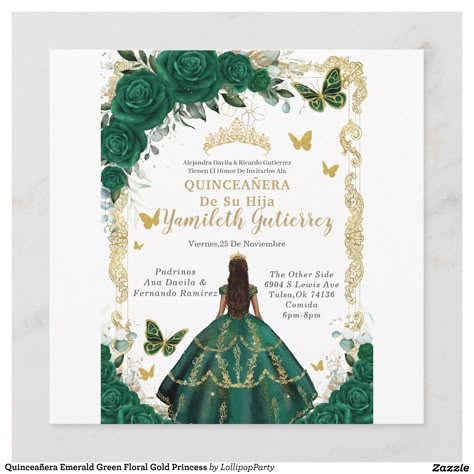 Princess Sweet 16, Invitations Quinceanera, Quince Invitations, Butterfly Invitations, Princess Invitations, Quinceanera Themes, Sweet 16 Invitations, Quinceanera Invitations, Gold Invitations