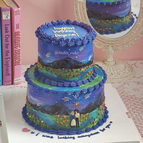 Studio Ghibli Cake, Howl Sophie, Castle Birthday Cakes, Anime Cake, Castle Cake, Cute Baking, Creative Birthday Cakes, Pretty Birthday Cakes, Cute Birthday Cakes