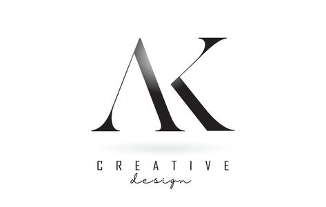 Ak Logo Design, K Letter Design, Logo Design Fonts, Ak Logo, K Letter, Alphabet Letters Design, 3d Logo Design, Design Fonts, Timeline Design