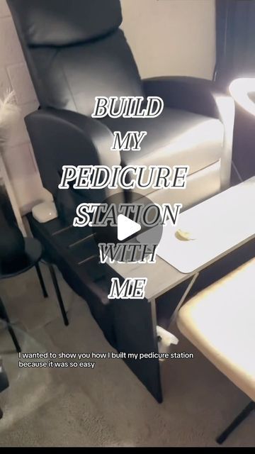 UBoujee Beauti on Instagram: "Day 6: Building my pedicure station! 💅🏾✨ DIY on a budget: I made this platform myself from start to finish! Materials were cheap and easy to find. Future nail techs, you don’t need to break the bank! Watch the process in this reel! #DIYNailTech #BudgetFriendly #RoadTo1K”  Book your appointment through the link in my bio and experience the difference of working with a dedicated professional!  #fyp #explore #acrylic #nailtech #polkcounty #davenport #kissimmee #lashtech" Platform For Pedicure Chair, Raised Pedicure Platform, Pedicure Suite Ideas, Outdoor Nail Salon Ideas, Mobile Pedicure Set Up, Custom Pedicure Station, Manicure Station Ideas Salons, Pedicure Stations Ideas, Pedicure Bench Ideas