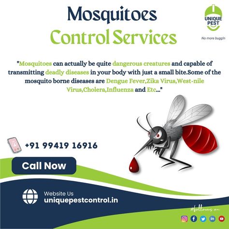 "Don't let mosquitoes steal your summer fun. Our skilled technicians provide effective mosquito control solutions so you can make the most of the season.” Mosquito Prevention Call: 9941-916-916 Now. Schedule the Pest Control services: uniquepestcontrol.in/services/mosquito-control/ #NoMoreBites #Mosquitocontrolservice #uniquepestmanagement #Nomorebuggin #ProtectYourHome #SummerFun #NoMoreMosquitoes Mosquito Prevention, Mosquito Repelling, The Pest, West Nile Virus, Mosquito Coil, Face Pores, Zika Virus, Mosquito Repelling Plants, Mosquito Control