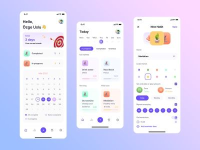 Goal App, Todo App, Habit App, Habit Tracker App, Creative App Design, Web App Ui Design, To Do App, Interactive Web Design, Ux App Design