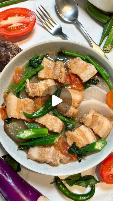 Ian | Filipino & Asian Recipes on Instagram: "Pork Sinigang (sinigang na baboy) 🫶

Good soup. Much needed. 

The full recipe is live on my website! 🫡

https://iankewks.com/pork-sinigang-sinigang-na-baboy/

#sinigang #filipinofood #porkbelly #porksinigang #soup" Pork Belly Sinigang Recipe, Pork Sinigang Recipe, Pork Sinigang, Sinigang Recipe, Good Soup, Filipino Recipes, Much Needed, Pork Belly, Asian Recipes