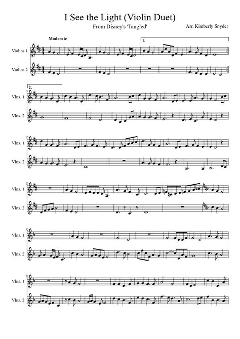 I See the Light (Violin Duet) | MuseScore #MaVi #Harmonics Violin And Piano Duet Sheet Music, Piano Violin Duet, Disney Violin Sheet Music, Sheet Music For Violin, Violin Duet Sheet Music, Violin Music Sheets, Sheet Music Violin, Free Violin Sheet Music, Disney Sheet Music