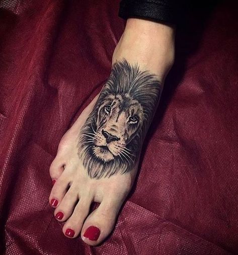 12+ Cool Lion Tattoos On Foot | PetPress Violet Tattoos, Lioness Quotes, Kitty Tattoos, Leo Tattoo, Dark Tattoos, Lioness Tattoo, Lion Tattoos, Lion Head Tattoos, Panther Tattoo