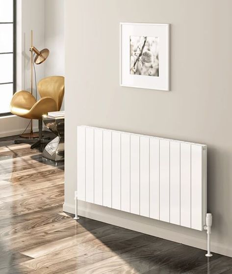 Radiators Modern, Horizontal Radiators, Vertical Radiators, White Bar, Designer Radiator, Types Of Rooms, Central Heating, White Paneling, Modern Room