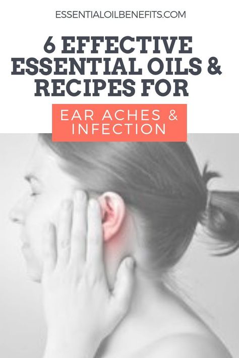 Heal an ear ache with essential oils! Here are 6 effective essential oils for ear infections and ear pain. Ease your ear pain in a matter of minute. How to stop ear pain. Naturally heal an ear infection. How to use essential oils. Are essential oils safe for ears? Pressure In Ears How To Relieve, Essential Oil For Ear Pain, Ear Infections Remedy For Adults, Essential Oils For Ear Infections, Essential Oils For Earache, Remedies For Ear Infections, Oils For Ear Ache, Ear Aches, Earache Remedies