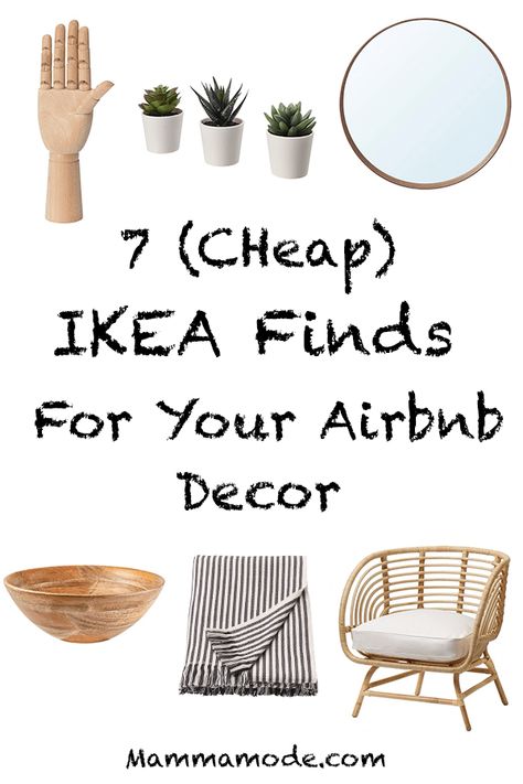 Airbnb Decor| 7 Stylish & Cheap Ikea Finds Your Guests Will Love. - Mamma Mode Air Bnb Bedroom Ideas Decor, Desert Airbnb, Fun Airbnb, Airbnb Inspiration, Decorate Airbnb, Airbnb Cottage, Host Tips, Airbnb Reviews, Vacation Rental Host