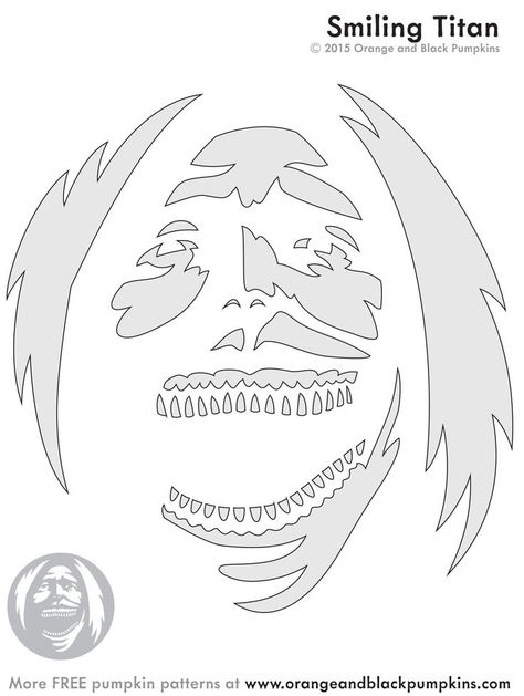 Attack On Titan Pumpkin Carving, Attack On Titan Pumpkin, Pumkin Stencils, Pumpkin Carving Printables, Halloween Pumpkin Templates, Pumpkin Carving Stencils Templates, Pumpkin Carving Stencil, Stencils Patterns, Halloween Pumpkin Stencils