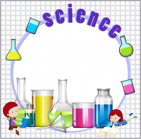 Border design with children and science ... | Free Vector #Freepik #freevector #background #frame #design #border Science Lab Decorations, Science Clipart, Science Classroom Decorations, Science Images, Science Equipment, School Forms, Teaching Chemistry, Science Background, School Frame