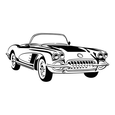 70 Chevelle, Car Silhouette, Silhouette Design, Vintage Car, The Vintage, Vintage Cars, Vector Art, Classic Cars, Coloring Pages