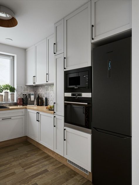 ArtStation - Kitchen Interior Archviz - Unreal Engine / UE4 + RTX Small Narrow Kitchen, Galley Kitchen Ideas Narrow, Narrow Kitchen Design, Small Kitchen Plans, Long Narrow Kitchen, Narrow Kitchen Remodel, Kitchen Tiny, Small Kitchen Layouts, Kitchen Cupboard Designs