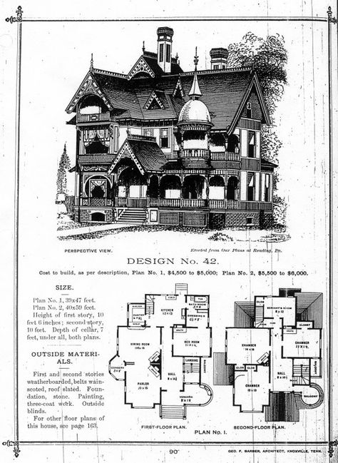 Carpenter Gothic House Plans, Goth House Floor Plan, Carpenter Gothic House, Gothic House Plans, Folk Victorian House, Mid Century House Plans, Carpenter Gothic, Goth House, Victorian House Plans