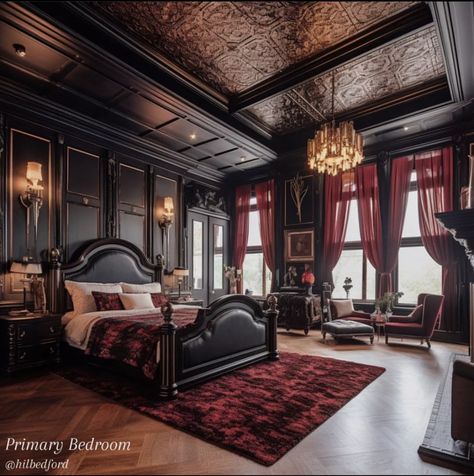 Sally Jackson, Fem Harry, Dark Academia Interior, Mansion Bedroom, Castle House Design, Royal Room, Royal Bedroom, The Fates, Victorian Bedroom