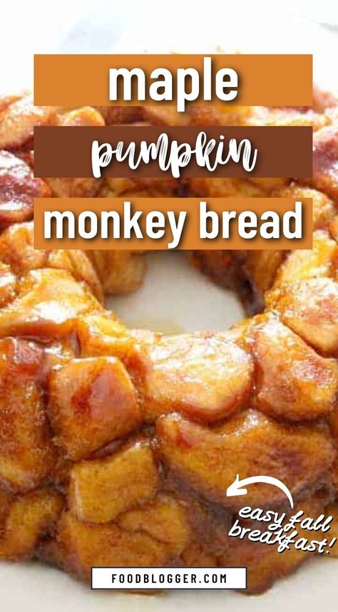 Pumpkin Monkey Bread, Maple Pumpkin, Fall Brunch, Holiday Breakfast, Monkey Bread, Pumpkin Dessert, Pumpkin Bread, Bundt Cake, Boiled Eggs