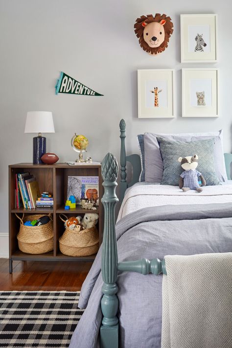 Bedroom Ideas Gray, Vintage Boys Bedrooms, Grey Boys Rooms, Boys Bedroom Ideas, Grey Interiors, Cute Bedroom, Big Boy Bedrooms, Bedroom Reveal, Big Kids Room