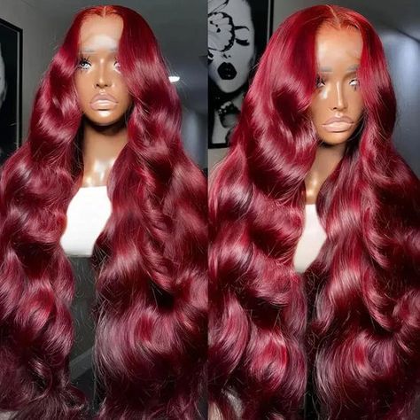 99j Body Wig, Dark Burgundy Wig, Burgundy Red Hair, Prom 2k24, Dark Burgundy Hair, Grad Hair, Magic Hair Curlers, Ombre Burgundy, Hair Color Burgundy