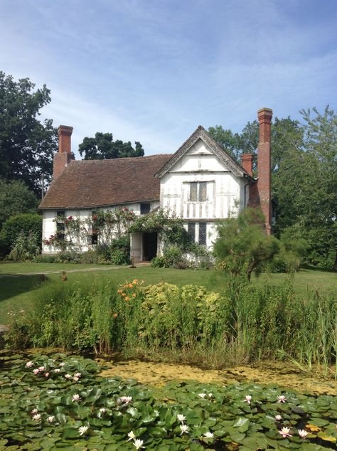 Lower Brockhampton Manor is a moated medieval manor house in Herefordshire. Forest Manor House, Medieval Manor House, Medieval Manor, National Trust, Starling, Manor House, Beautiful Homes, Landscaping, Cabin