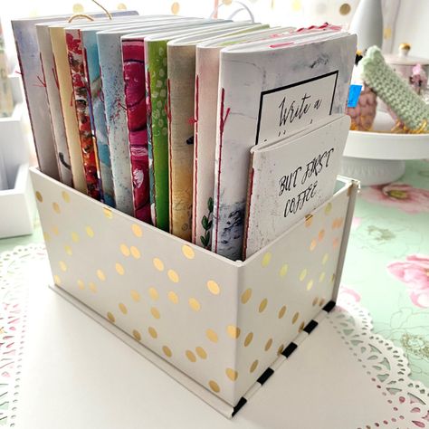 Junk Journal Organization Storage, Journal Storage Ideas, Sticker Storage Ideas Organizing, Journaling Storage, Planner Sticker Storage, Journal Storage, Notebook Storage, Scrapbooking Room, Journal Inserts