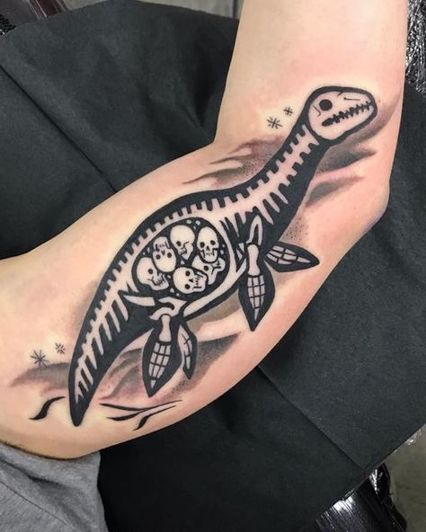 Loc Ness Monster Tattoo, Cute Monster Tattoo, Funny Skeleton Tattoo, Loch Ness Monster Tattoo, Nessie Tattoo, Prehistoric Tattoo, Universal Monsters Tattoo, Cryptid Tattoo, Monster Tattoos