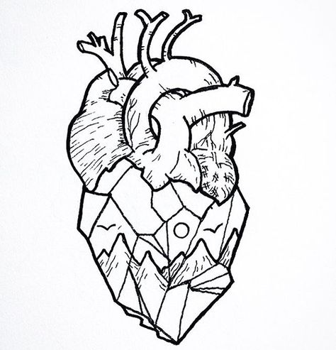 Uwu Tattoo, Geometric Pattern Tattoo, Alpha Tattoo, Heart Abstract, Tattoo Heart, Tattoo Zeichnungen, Heart Sketch, Nature Hiking, Adventure Inspiration