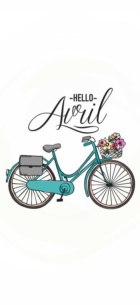 April Wallpaper, Bicycle Wallpaper, April Bullet Journal, Heather Stillufsen, Hello April, Lock Screen Wallpaper Iphone, Anne With An E, Wallpaper Accent Wall, Spring Wallpaper