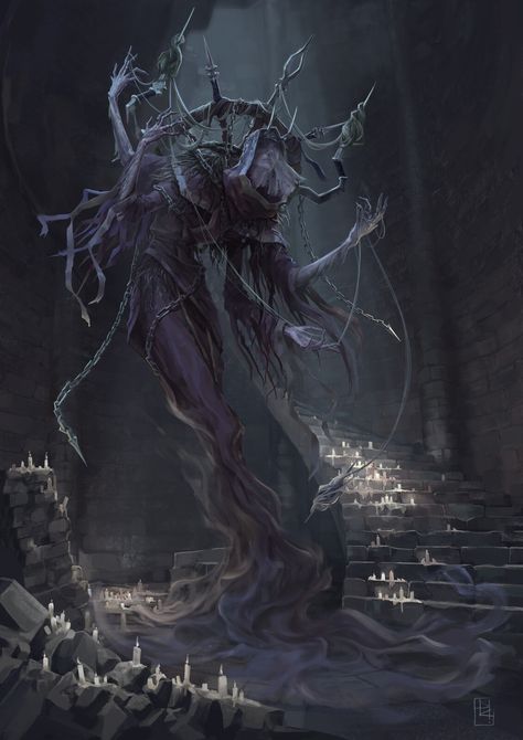 ArtStation - The silkworm Witch, Dmitry Dalnev Dark Witch Art, Witch Fantasy Art, Witch Monster, Dark Creatures, Heroic Fantasy, Paintings And Drawings, Cosmic Horror, 다크 판타지, Monster Concept Art