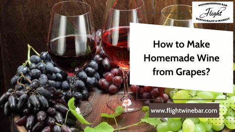 Are you looking for a new hobby that can bring to your home a touch of elegance and sophistication? Home wine-making is the perfect way to do just that! Making wine from grapes has been practiced since ancient times, and now it's time for you to discover this rewarding craft. Ready to get started? Follow our easy guide on how to make homemade wine from grapes, including everything from harvesting fruit off the vineyard right through bottling the finished product. With some patience and dedicatio Homemade Wine From Grapes, Wine From Grapes, Making Wine From Grapes, How To Make Wine, Making Wine At Home, Homemade Wine Recipes, How To Make Red, Making Wine, Frozen Grapes