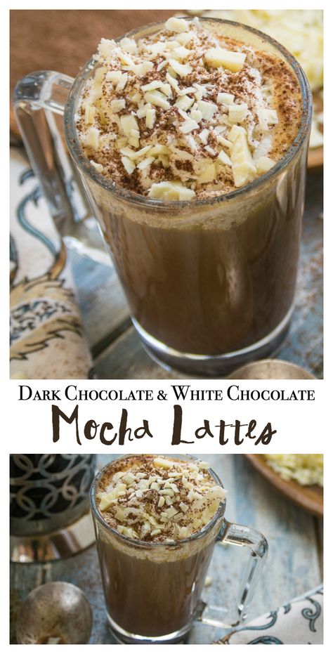 Learn how to make Dark Chocolate White Chocolate Mocha Lattes with this step by step tutorial. Who knew the recipe was so simple? #sponsored #CupForCrushingIt White Mocha Latte, White Chocolate Mocha, Coffee Party, Chocolate Mocha, Gluten Free Dishes, Travel Crafts, White Mocha, Delicious Drink Recipes, Best Cocktail Recipes