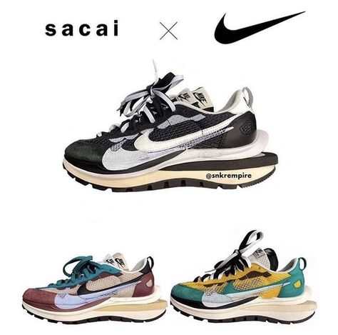 Nike Sacai Vaporwaffle, Sneakers Sketch, Mens Outerwear Fashion, Sneaker Bar, Nike Sacai, Custom Nike Shoes, Nike Waffle, Shoes Teen, Hype Shoes