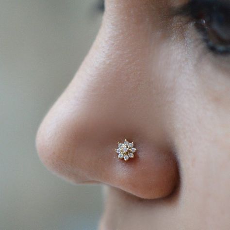 Buy 2 get 1 FREE - Flower Nose Ring, Flower Nose Stud, Floral Stud, Nose Stud Silver, Dainty Diamond Nose Pin Gold, Indian Piercing, Flower Nose Ring, Nose Pin Indian, Spiderbite Piercings, Flower Nose Stud, Nose Piercing Ring, Nose Ring Jewelry, Diamond Nose Ring