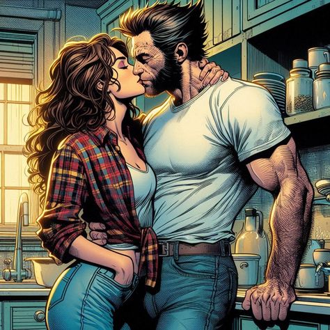 James Logan Howlett, Wolverine And Jean, Wolverine And Jean Grey, Couple Comics, James Howlett, Jean Gray, Wolverine Logan, Twd Comics, Mcu Dr