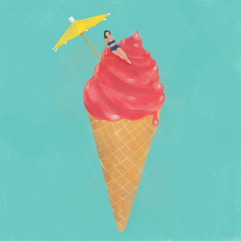 Illustrator Lucia Calfapietra requests that we Don't Play With Food in charming series | Creative Boom Lucia Calfapietra, Music Notes Drawing, Music Festival Wedding, Ice Cream Cartoon, Simple Tats, Summer Beer, Trendy Music, Claes Oldenburg, Wayne Thiebaud