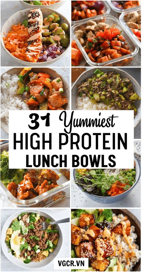 Mastering the art of assembling a quick and protein-packed power bowl can make busy nights a breeze! This post explores 31 high-protein bowl ideas that are easily customizable to fit your tastes and lifestyle. Swap rice for ancient grains to boost fiber intake effortlessly! Lunch Bowl Ideas, Health Bowls, Healthy Bowl Recipes, Protein Bowl, High Protein Lunch, Nutritious Lunch, Lunch Bowls, Afternoon Slump, Power Bowl