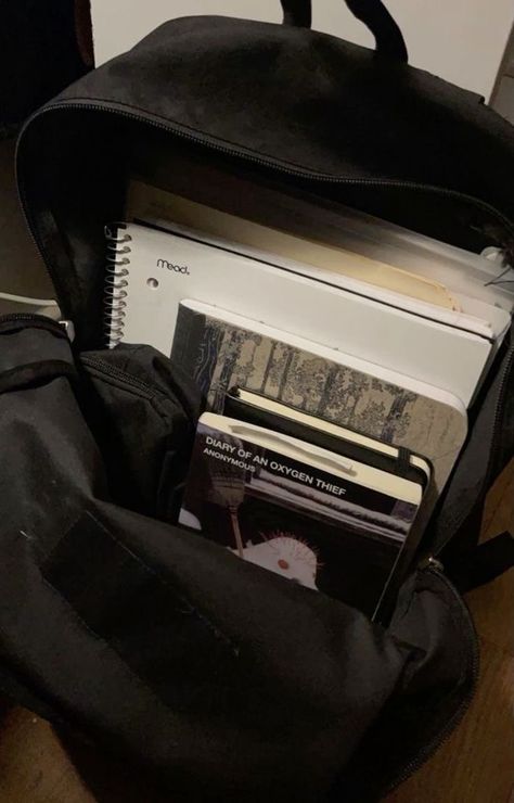 School Bag Essentials, Romanticizing School, Chaotic Academia, Hate School, Alt Outfits, Come Undone, What In My Bag, Study Motivation Inspiration, Junior Year