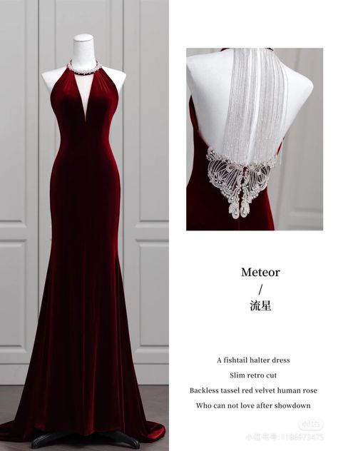 Dark Gown Aesthetic, Velvet Red Dress Long, Floor Length Formal Dress Evening Gowns, Red Dress And Pearls, Dark Red Gala Dress, Red Gala Dresses Elegant, Red Evening Gowns Elegant, Red Velvet Dress Aesthetic, Fancy Red Dress Classy