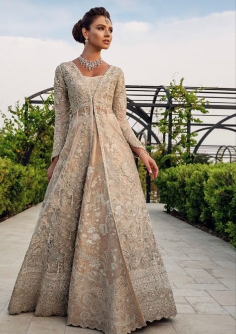 Faraz Manan Bridal, Valima Bride, Faraz Manan, Walima Dress, Desi Wedding Dresses, Latest Bridal Dresses, Champagne Pink, Pakistani Fancy Dresses, Bridal Dress Fashion