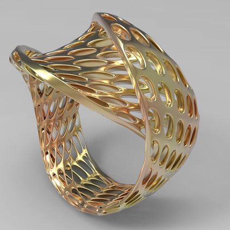 Parametric ring design by Radul Shishkov tutor for Algorithmic Accessories V1.0 Another DesignMorphine workshop coming your way for 2016. "Algorithmic Accessories V1.0" a parametric jewelry design and manufacturing workshop with grasshopper3d in Vienna from April 15th to 17th. Come learn how to design parametric customizable jewelry and print it! Taught by Eva Tucek - Experienced jeweler and part of mostlikely fablab Radul Shishkov - of DesignMorphine and Tsvetelina Georgieva - of DesignMo..... Parametric Jewelry, 3d Jewelry Design, Ring Jewellery Design, 3d Jewelry, 3d Printed Jewelry, Jewerly Designs, Trendy Jewerly, Customizable Jewelry, Printed Jewelry