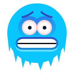 Cold Face Cold Emoji Faces, Cold Emoji, Shocked Blue Face Emoji, Freezing Meme, Sick Meme Cold Funny, Gritted Teeth, Cold Face, Icy Blue, Cartoon Pics